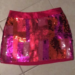 Express Design Studio Pink Sequin Skirt